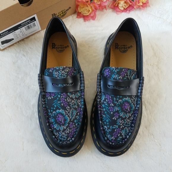 DR. MARTENS PENTON FLORAL JACQUARD LOAFERS - Picture 5 of 10